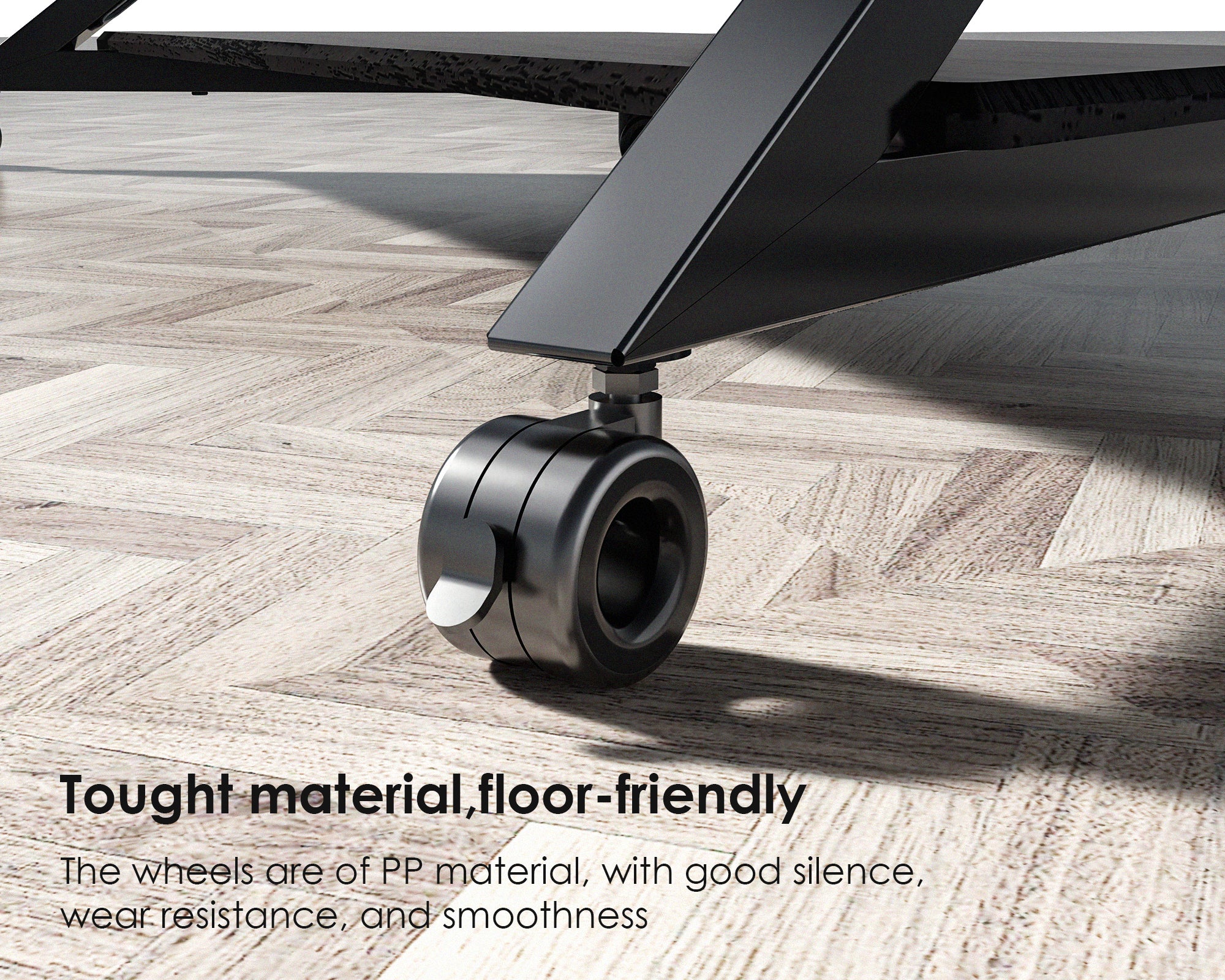 Eiffel v2 ft100 floor standing TV stand with silent, floor-protecting wheels