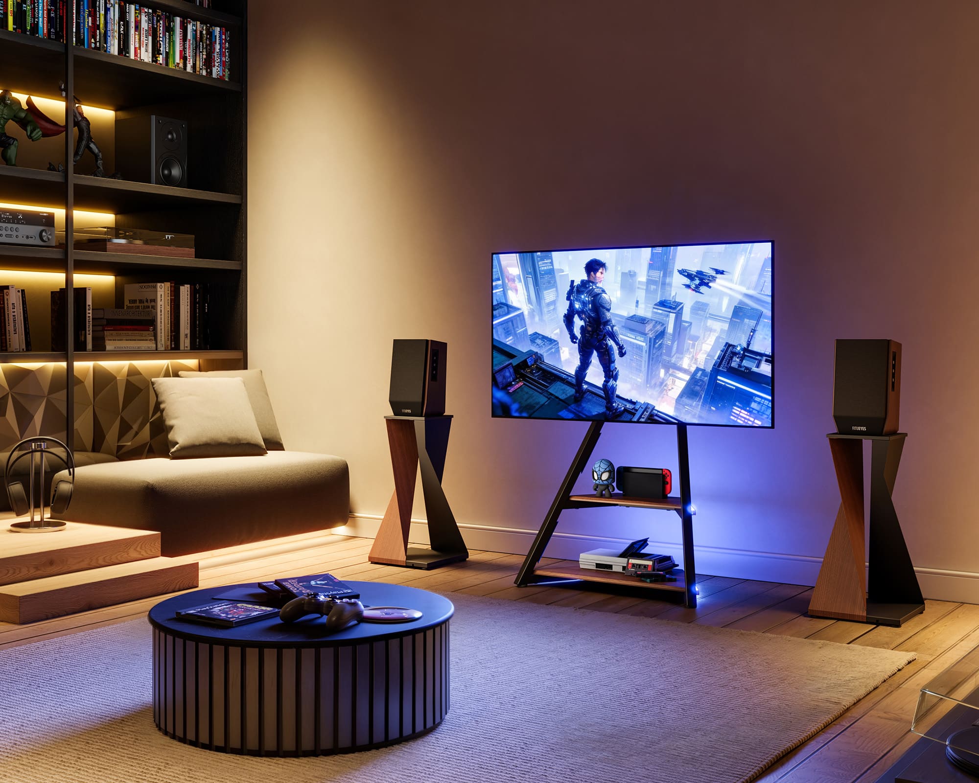 Eiffel FT65 TV Stand With Smart Light