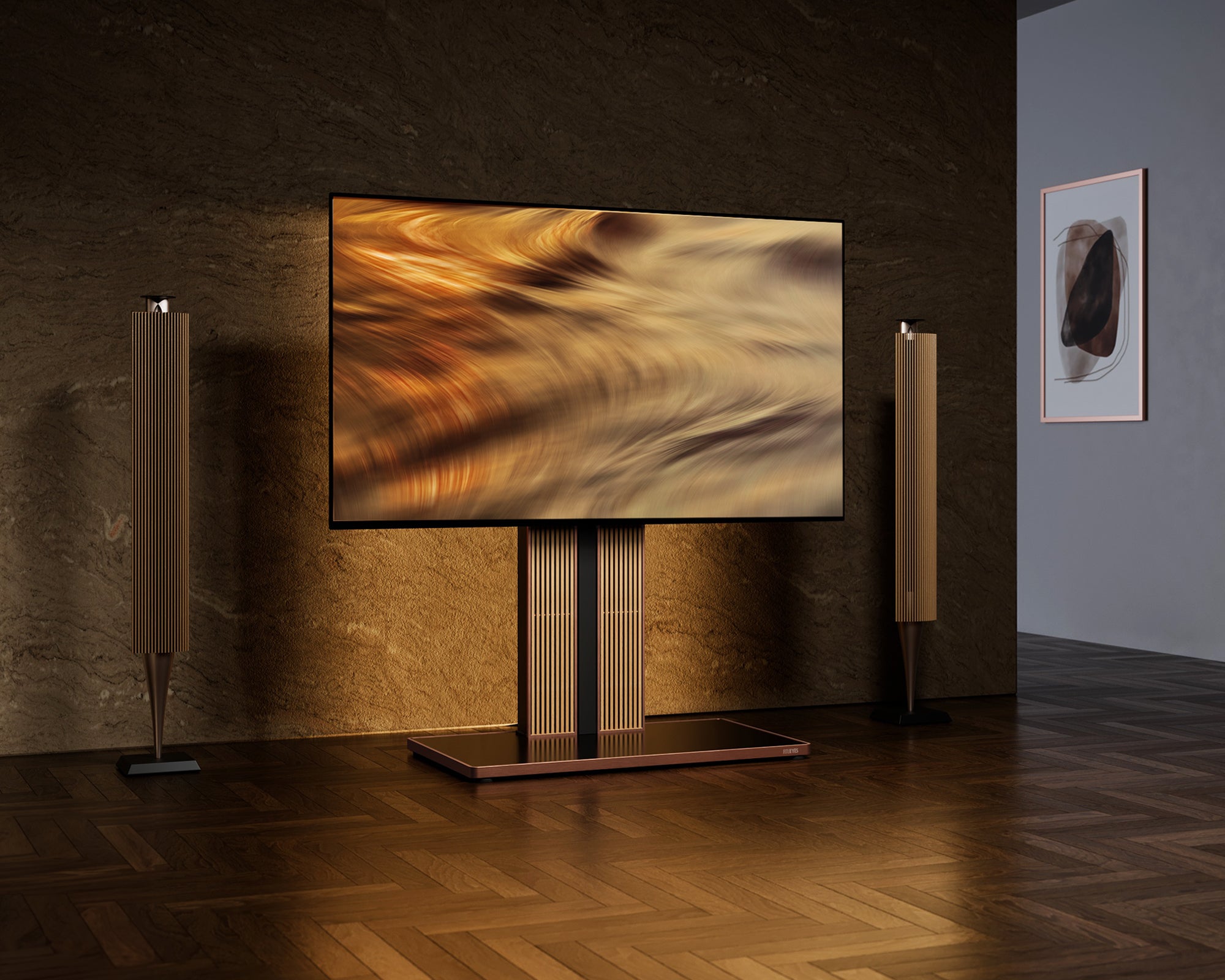 Fitueyes living room tv stand