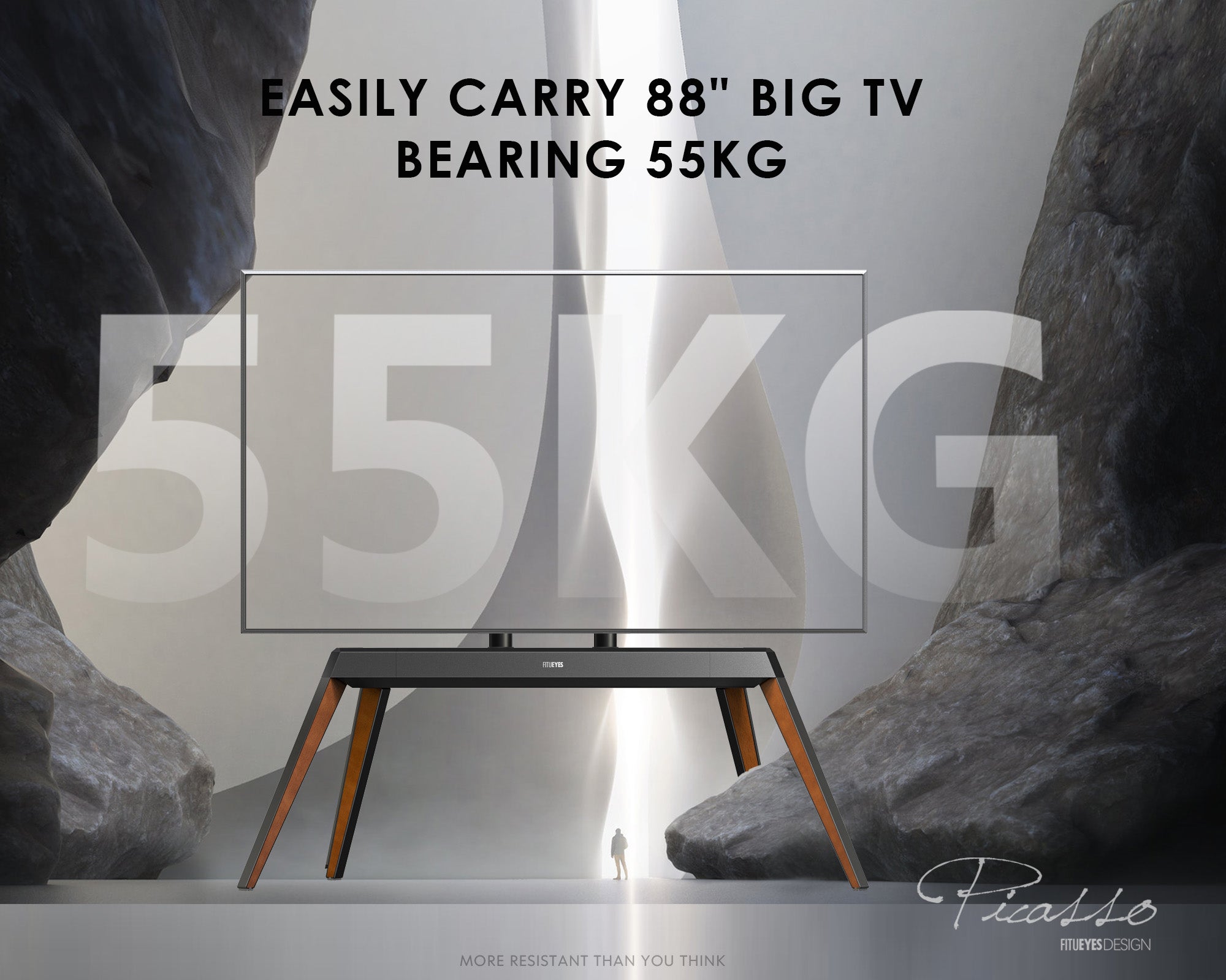 easel tv floor stand with large weight capacity