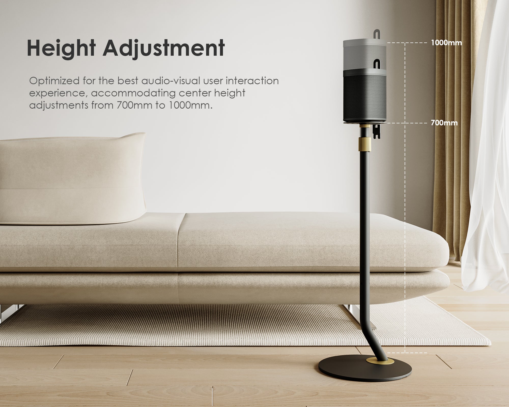 speaker stand with adjustable height