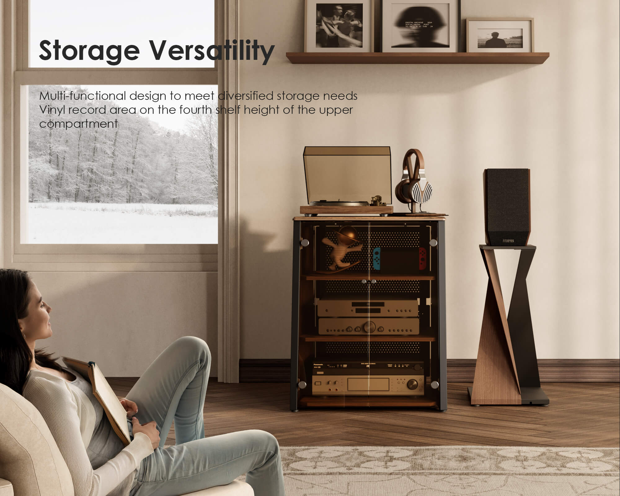 Eiffel V2 AS07 Enclosed Audio Rack