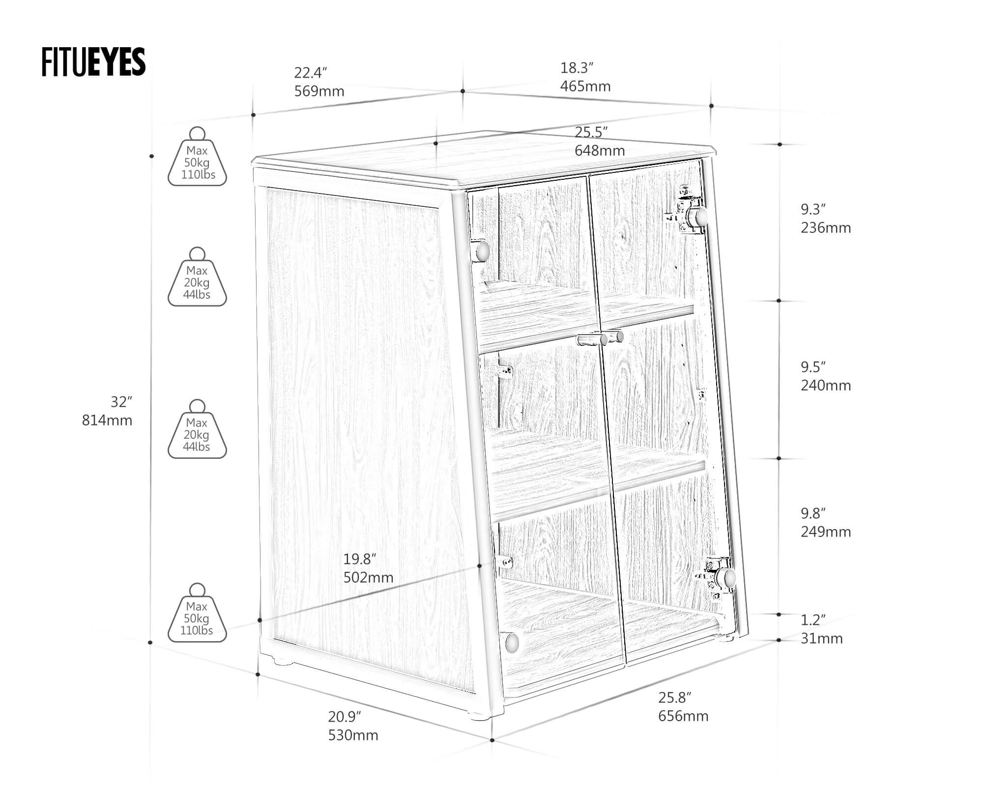 Eiffel V2 AS07 Enclosed Audio Rack
