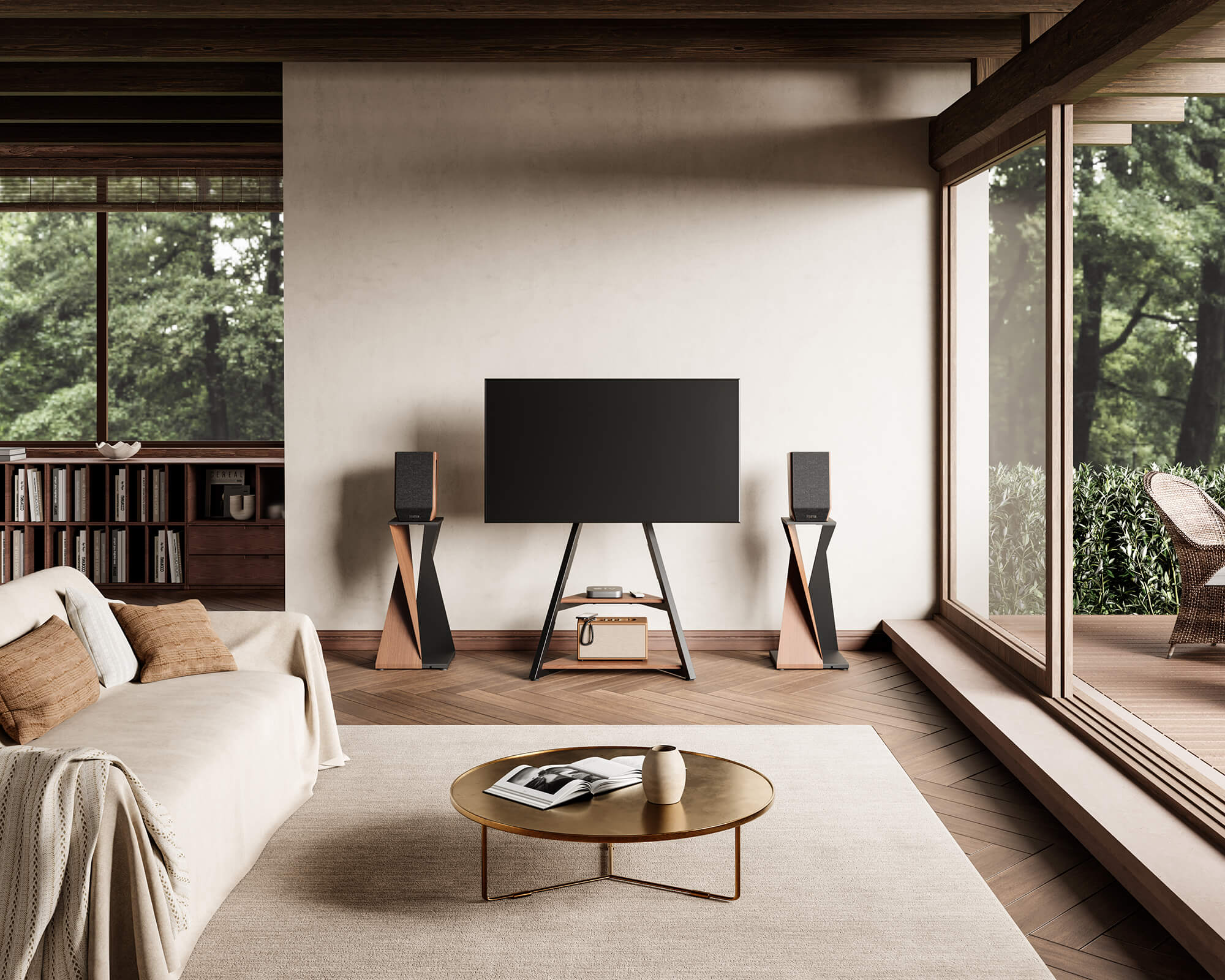 Eiffel FT65 Floor TV Stand With Wheels