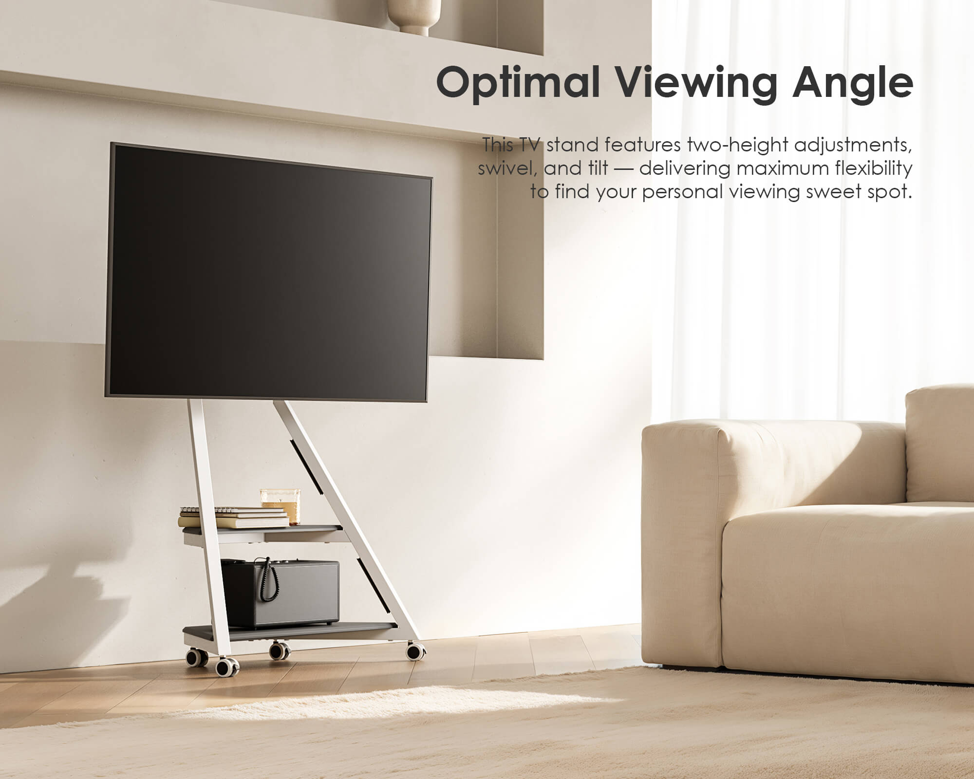 Eiffel FT65 TV Stand With Smart Light