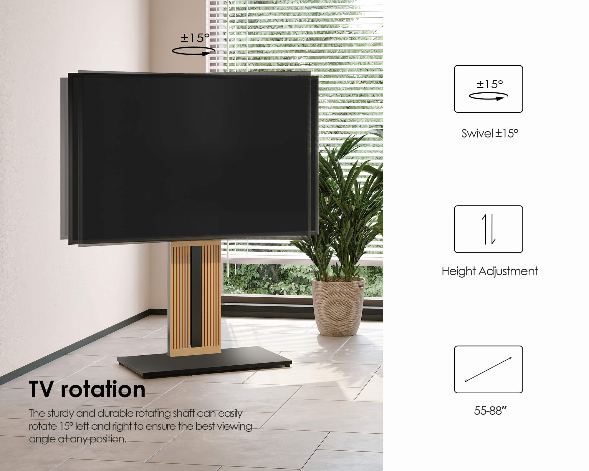 ZEN FT88 Floor TV Stand