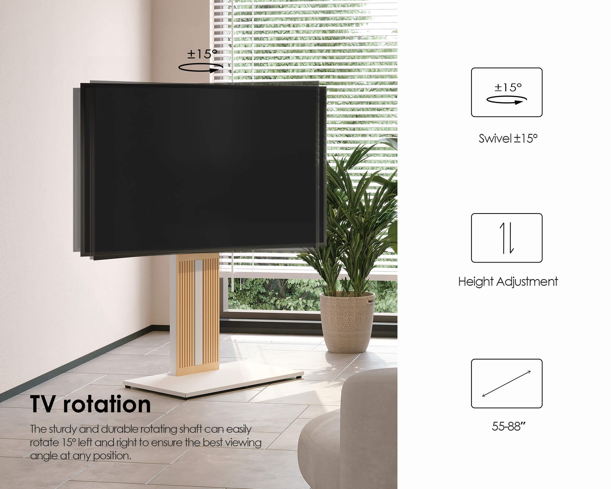 ZEN FT88 Floor TV Stand