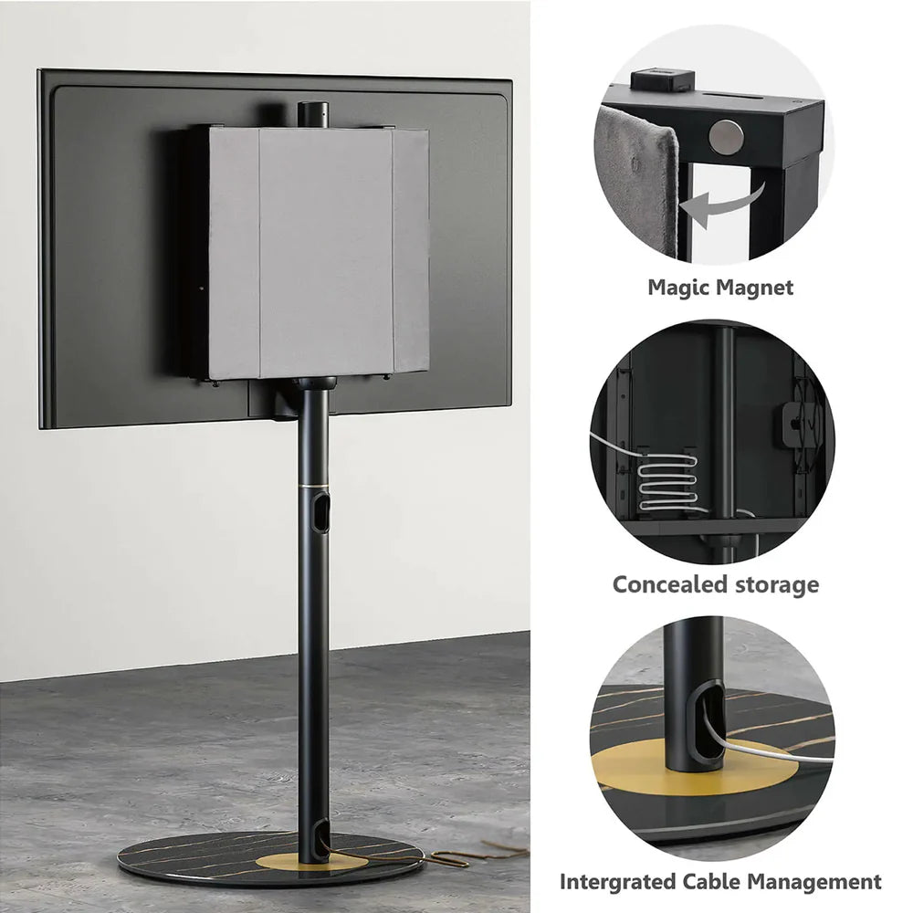 swivel tv stand with cable management