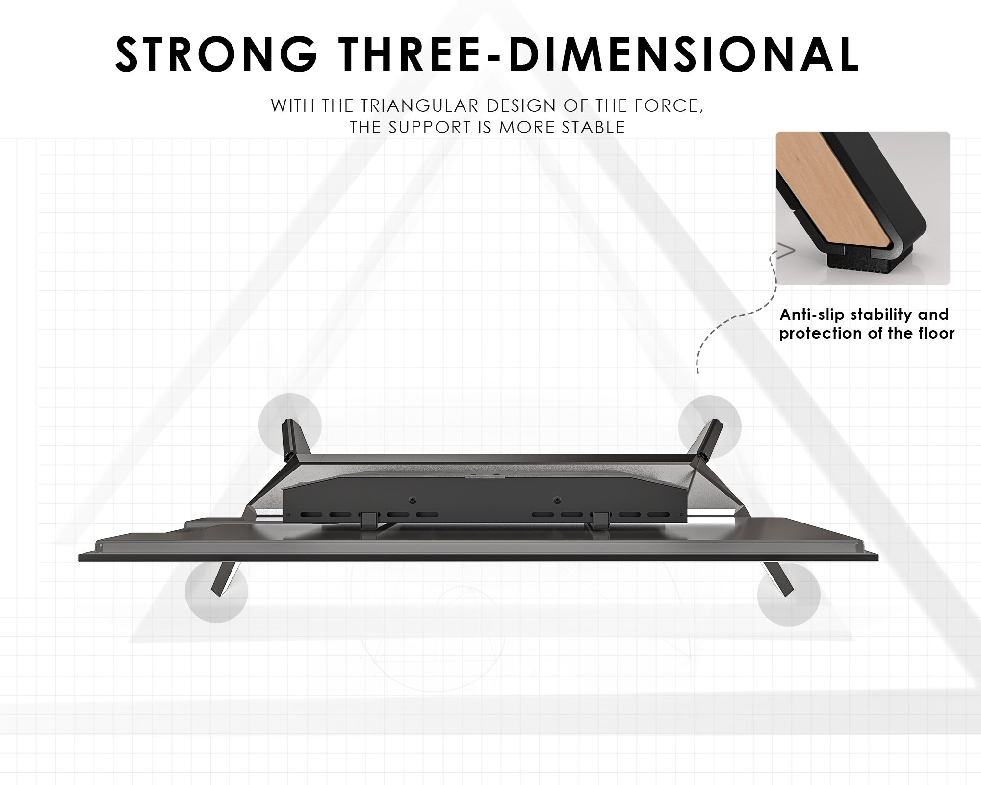Four Legs TV Stand Dimension