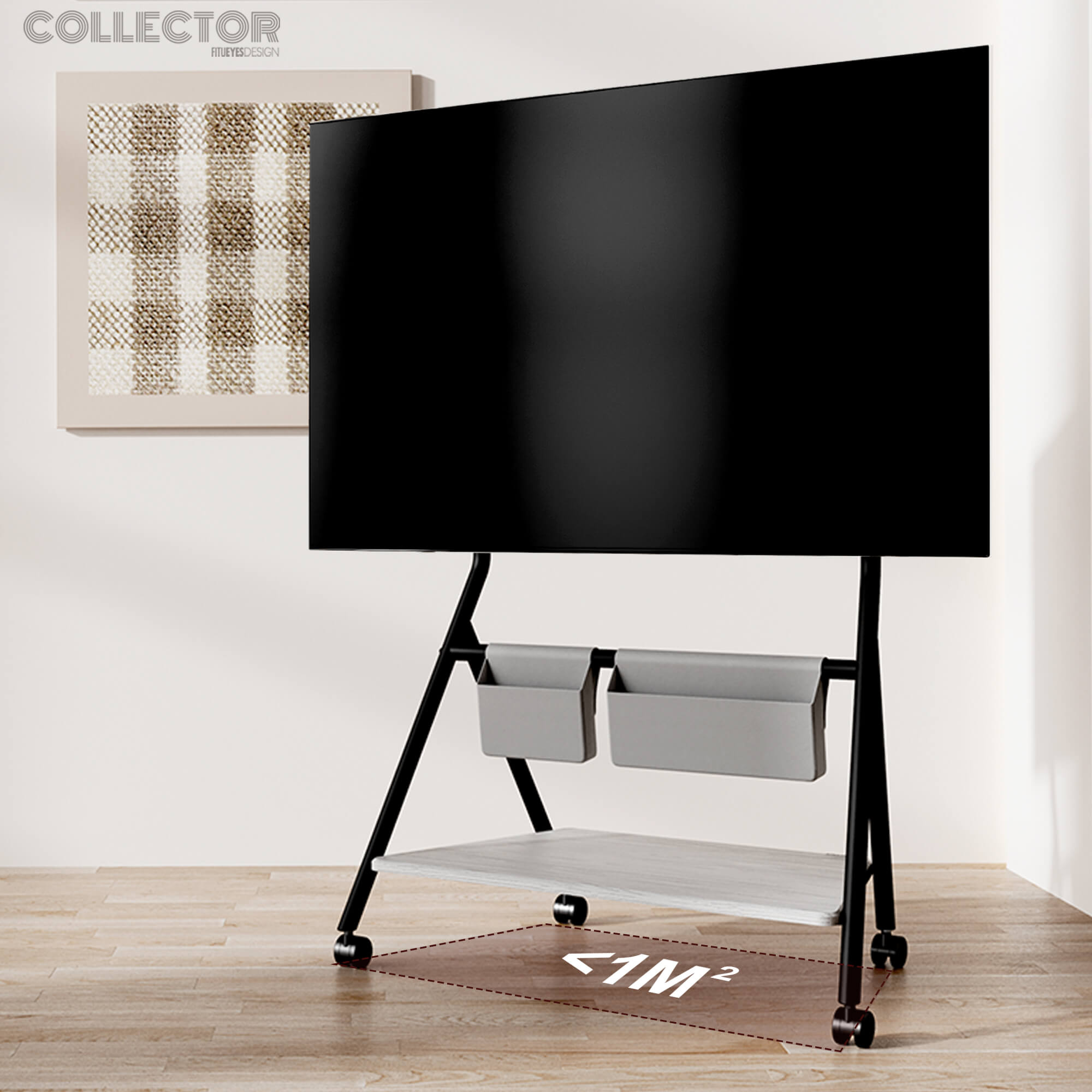 corner tv stand with wheels fitueyes collector tc78 black