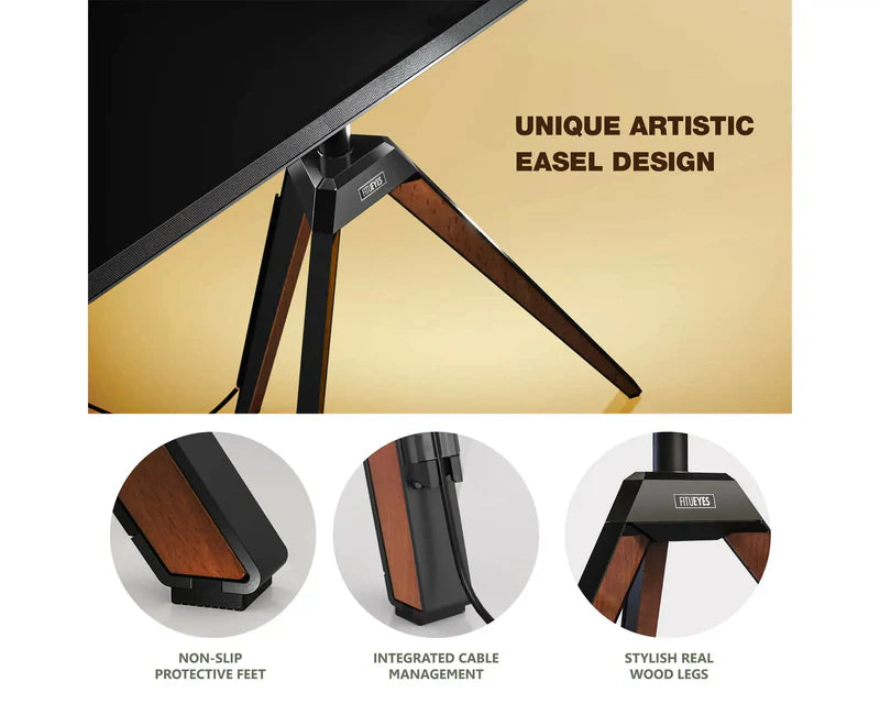 FITUEYES sturdy and stable tripod easel TV stand