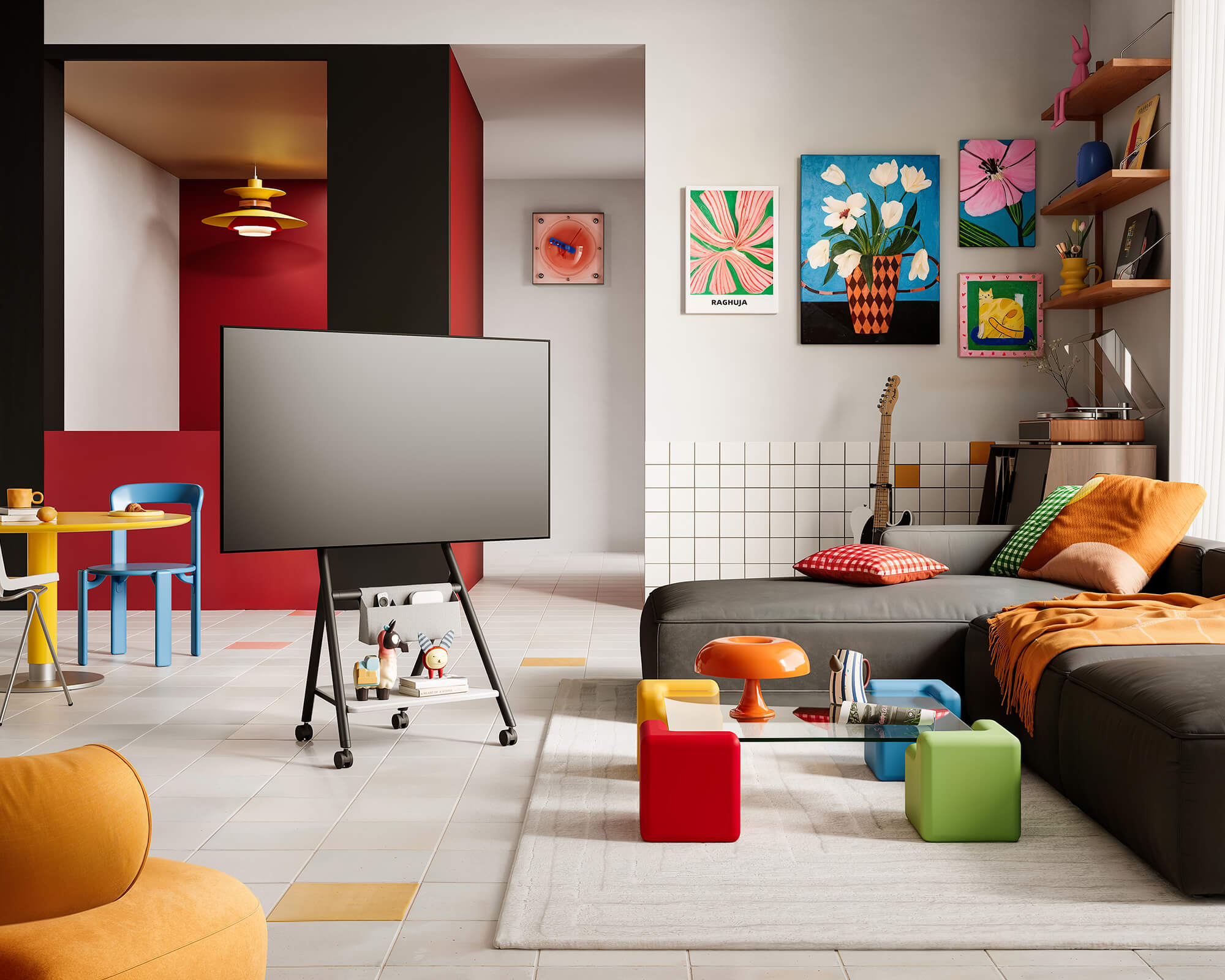 Collector TC65 Floor TV Stand Portable Storage