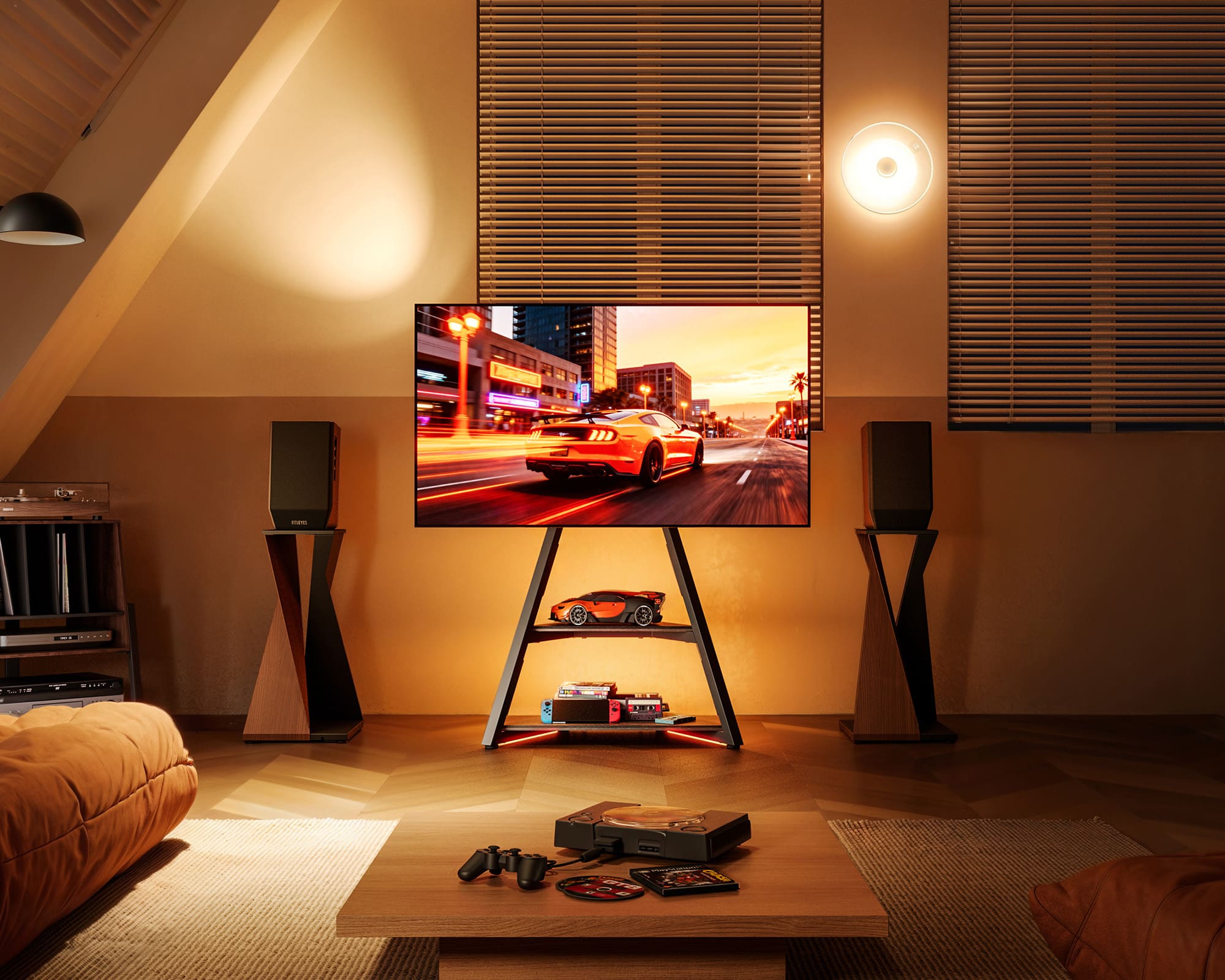 Eiffel FT65 TV Stand With Smart Light