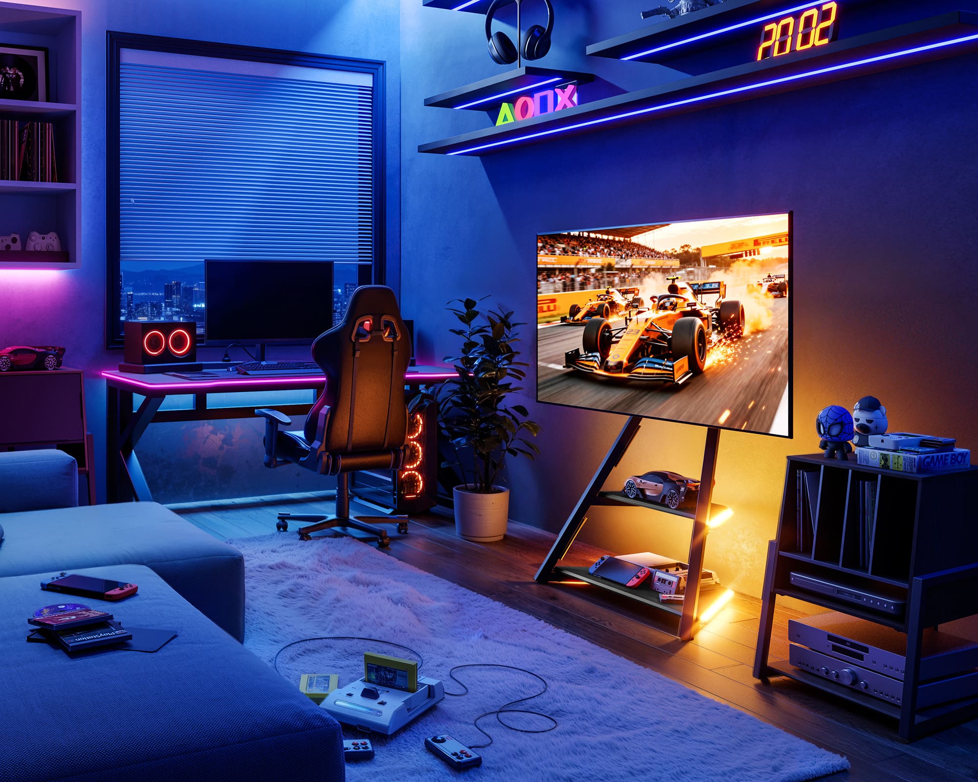 Eiffel FT65 TV Stand With Smart Light