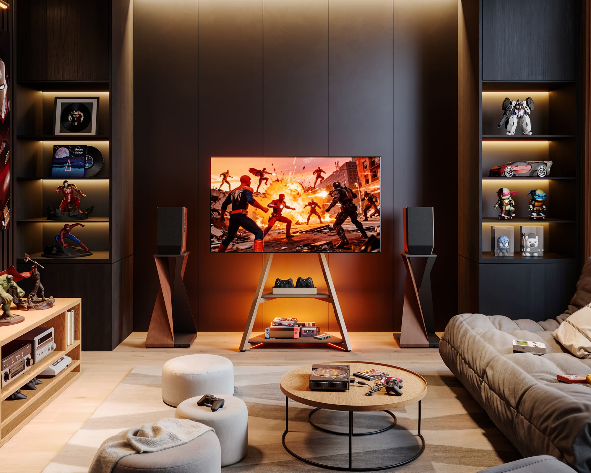 Eiffel FT65 TV Stand With Smart Light