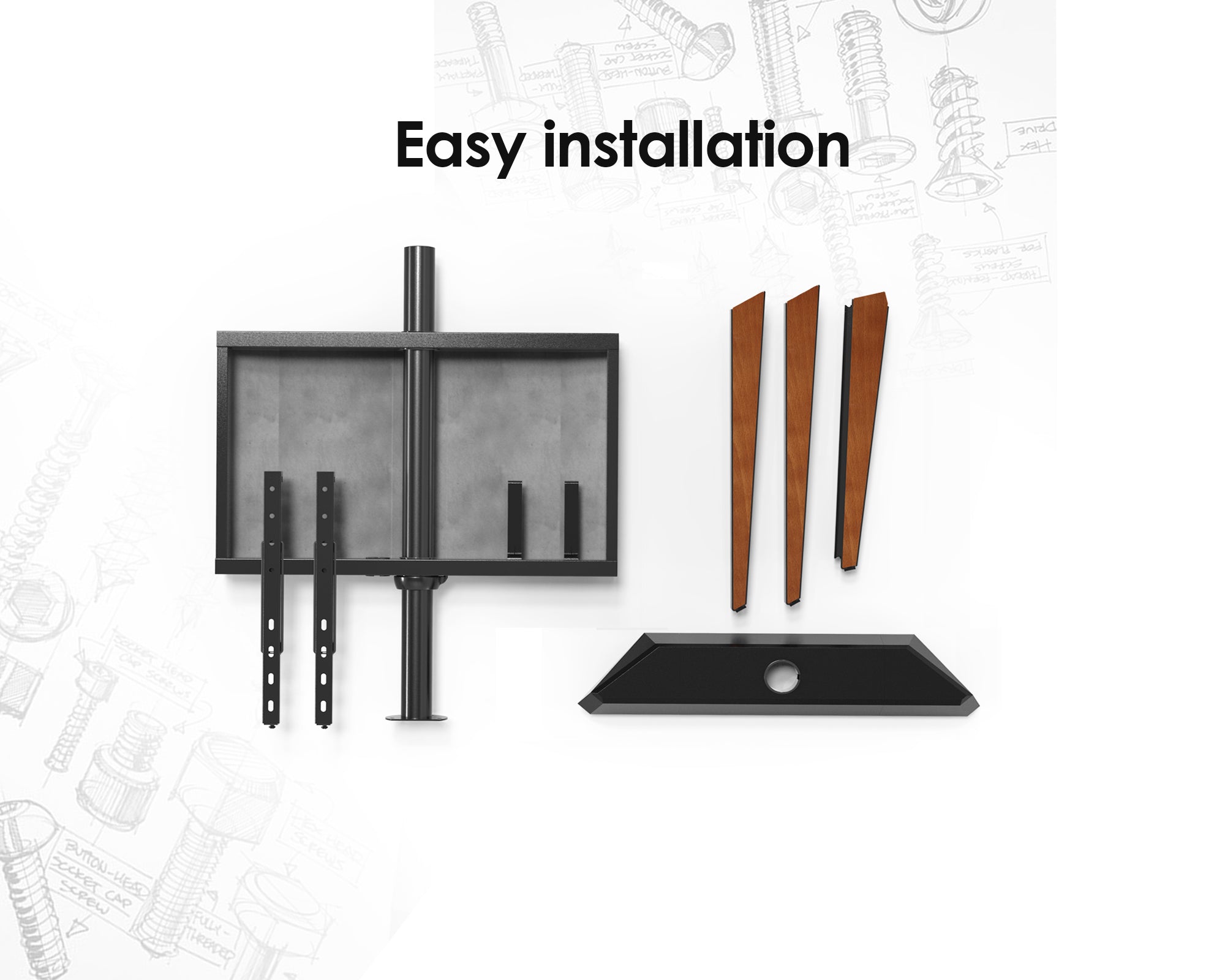 tripod tv stand easy installation